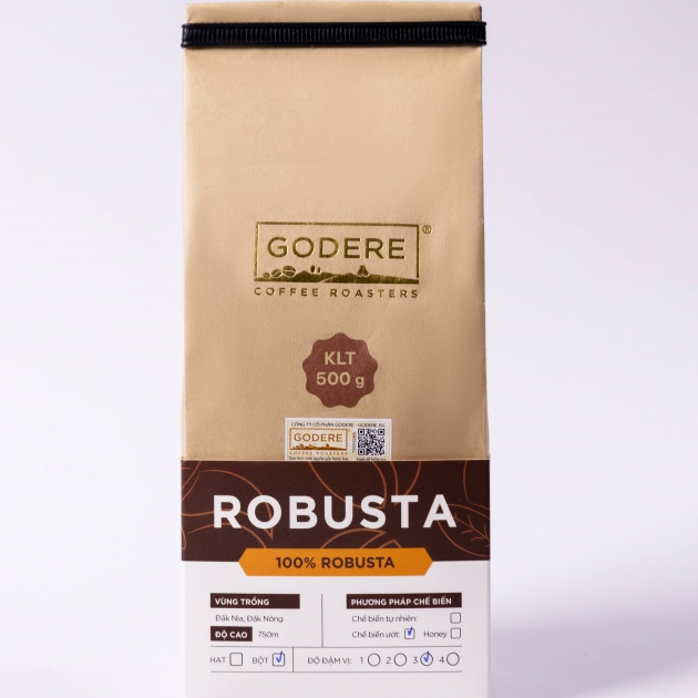 GODERE Cà phê hữu cơ Robusta (USDA&EU) 500g