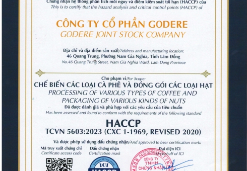 Chứng nhận HACCP